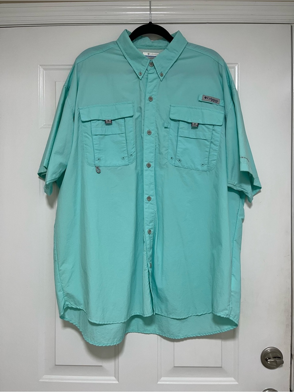 Columbia Men’s Short-Sleeve Button-Down Shirt - Mint